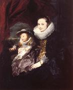 Anthony Van Dyck Portrait of a Woman and Child Sweden oil painting artist
